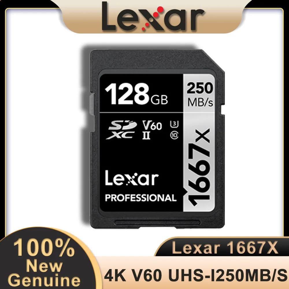 Lexar  SD ī, ī޶  250 MB/s ޸ ī, SDXC UHS-II, V60, U3, C10, 64GB, 128GB, 256GB ÷ ī, 4K, 1667X